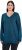 Ulla Popken Soft Fine Knit Pullover V-Neck Sweatshirt Teal - Džemperi un džemperi ar kapuci - 