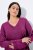 Ulla Popken Soft Fine Knit Pullover V-Neck Sweatshirt Dark Lilac - Džemperi un džemperi ar kapuci - Mīksti džemperi un jakas