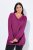 Ulla Popken Soft Fine Knit Pullover V-Neck Sweatshirt Dark Lilac - Džemperi un džemperi ar kapuci - Mīksti džemperi un jakas