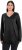 Ulla Popken Casual V-Neck Long Sleeve Sweater Black - Džemperi un džemperi ar kapuci - 
