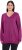 Ulla Popken Casual V-Neck Long Sleeve Sweater Berry - Džemperi un džemperi ar kapuci - 