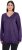 Ulla Popken Casual V-Neck Long Sleeve Sweater Deep Violet - Džemperi un džemperi ar kapuci - 