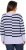 Ulla Popken Split Stripe Long Sleeve V-Neck Sweater Blue Grey - Džemperi un džemperi ar kapuci - 