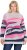 Ulla Popken Landscape Stripe Sweater Light Grey Melange - Džemperi un džemperi ar kapuci - 