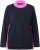 Ulla Popken Color Block Long Sleeve Sweater Ink Blue - Džemperi un džemperi ar kapuci - 