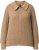 Ulla Popken Two-Tone Mixed Knit Troyer Collar Sweater Caramel - Džemperi un džemperi ar kapuci - 