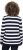 Ulla Popken Striped Polo Collar Long Sleeve Sweater Navy - Džemperi un džemperi ar kapuci - 