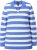 Ulla Popken Striped Polo Collar Long Sleeve Sweater Aegean Blue - Džemperi un džemperi ar kapuci - 