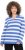 Ulla Popken Striped Polo Collar Long Sleeve Sweater Aegean Blue - Džemperi un džemperi ar kapuci - 