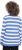 Ulla Popken Striped Polo Collar Long Sleeve Sweater Aegean Blue - Džemperi un džemperi ar kapuci - 