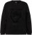 Ulla Popken Flock Print Long Sleeve Crew Neck Sweatshirt Black - Džemperi un džemperi ar kapuci - 