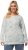 Ulla Popken Tie-Dyed Long Sleeve Sweatshirt Snow White - Džemperi un džemperi ar kapuci - 