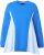 Ulla Popken Pinstripe Gore Long Sleeve Sweatshirt Peacock Blue - Džemperi un džemperi ar kapuci - 