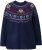 Ulla Popken Norwegian Style Christmas Sweater Blue - Džemperi un džemperi ar kapuci - 