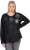 Ulla Popken Metallic Print Extra Soft Christmas Sweatshirt Black - Džemperi un džemperi ar kapuci - 