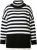 Ulla Popken Striped Stand-Up Collar Sweater Black - Džemperi un džemperi ar kapuci - 