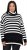 Ulla Popken Striped Stand-Up Collar Sweater Black - Džemperi un džemperi ar kapuci - 