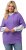 Ulla Popken Fuzzy Knit Short Sleeve Hoodie Pale Lilac - Džemperi un džemperi ar kapuci - 
