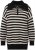 Ulla Popken Striped Troyer Collar Sweater Black - Džemperi un džemperi ar kapuci - 