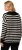 Ulla Popken Striped Troyer Collar Sweater Black - Džemperi un džemperi ar kapuci - 