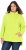 Ulla Popken Embossed Letter Sweatshirt Lime - Džemperi un džemperi ar kapuci - 