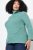 Ulla Popken Asymmetric Zipper Turtleneck Sweater Green - Džemperi un džemperi ar kapuci - Mīksti džemperi un jakas