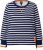 Ulla Popken Striped Drawstring Hem Sweatshirt Navy - Džemperi un džemperi ar kapuci - 