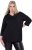Ulla Popken Decorative Chain Collar Sweatshirt Black - Džemperi un džemperi ar kapuci - 