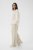 Kaffe Curve Sirana Pants Beige Melange/Black Stripe - Auduma bikses - 