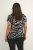 Kaffe Curve Sonna Stanley Tops Melns/Antique Zebras raksts - T-krekli - 