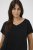 Kaffe Curve Jena V-Neck T-krekls Dziļi melna - T-krekli - 