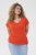 Kaffe Curve Jena V-Neck T-Shirt Grenadine Red - T-krekli - 