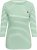 Kaffe Curve Lia Boatneck 3/4 T-Shirt Chalk/Bright Green - Krekli un topi - 