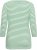 Kaffe Curve Lia Boatneck 3/4 T-Shirt Chalk/Bright Green - Krekli un topi - 