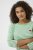 Kaffe Curve Lia Boatneck 3/4 T-Shirt Chalk/Bright Green - Krekli un topi - 