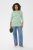 Kaffe Curve Lia Boatneck 3/4 T-Shirt Chalk/Bright Green - Krekli un topi - 