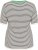 Kaffe Curve Lizzy Knit T-Shirt Chalk/Black Fine Stripe - T-krekli - 