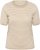 Kaffe Curve Lizzy Knit T-Shirt Feather Melange/Chalk Fine Stripe - T-krekli - 