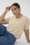 Kaffe Curve Lizzy Knit T-Shirt Feather Melange/Chalk Fine Stripe - T-krekli - 