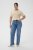 Kaffe Curve Lizzy Knit T-Shirt Feather Melange/Chalk Fine Stripe - T-krekli - 