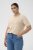 Kaffe Curve Lizzy Knit T-Shirt Feather Melange/Chalk Fine Stripe - T-krekli - 