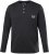 JP1880 T-Shirt Henley Long Sleeve Black TALL - VĪRIEŠU APĢĒRBS MT-6XLT - Apģērbs gariem vīriešiem