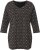 Ulla Popken 3/4 Sleeve Geometric Graphic Tee Black - T-krekli - 