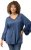 Ulla Popken Trumpet Sleeve Cold Dyed Tee Dove Blue - Apdrukāti T-krekli sievietēm - 