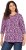 Ulla Popken Floral 3/4 Sleeve V-Neck A-Line Tee Amethyst - T-krekli - 
