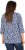 Ulla Popken Floral 3/4 Sleeve V-Neck A-Line Tee Blue - T-krekli - 