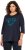 Ulla Popken Peace Love Life 3/4 Sleeve Graphic Tee Navy - T-krekli - 