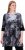 Ulla Popken Velvet Peacock Feather 3/4 Sleeve Tunic Blouse Black - T-krekli - 