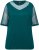Ulla Popken Sequined Mesh Sleeve Blouse Dark Green - T-krekli - 