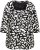 Ulla Popken Scribble Print Square Neck 3/4 Sleeve Tee Black - Apdrukāti T-krekli sievietēm - 